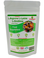 Pure Natural L-Arginine L-Lysine L-Ornithine Tablets