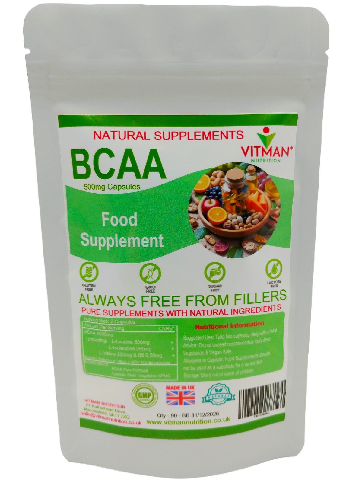 Pure Natural BCAA Capsules