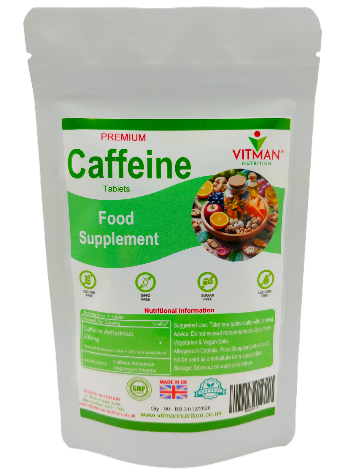 Pure Caffeine Tablets