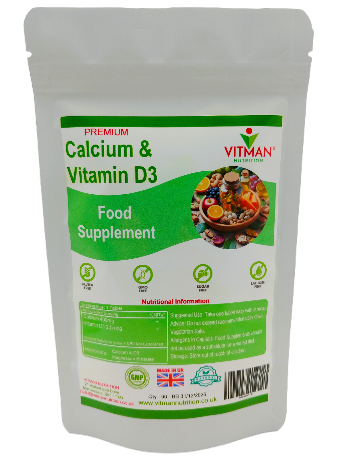 Pure Calcium & D3 Tablets