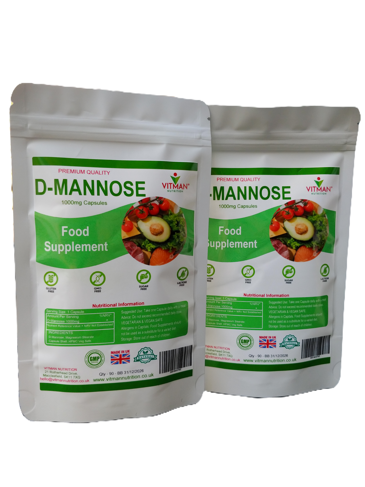 D-Mannose 1000mg Capsules