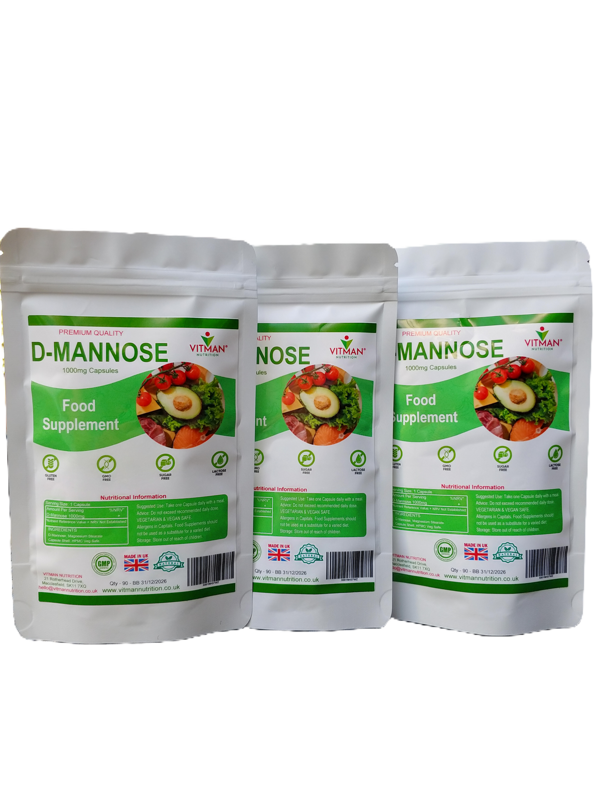 D-Mannose 1000mg Capsules