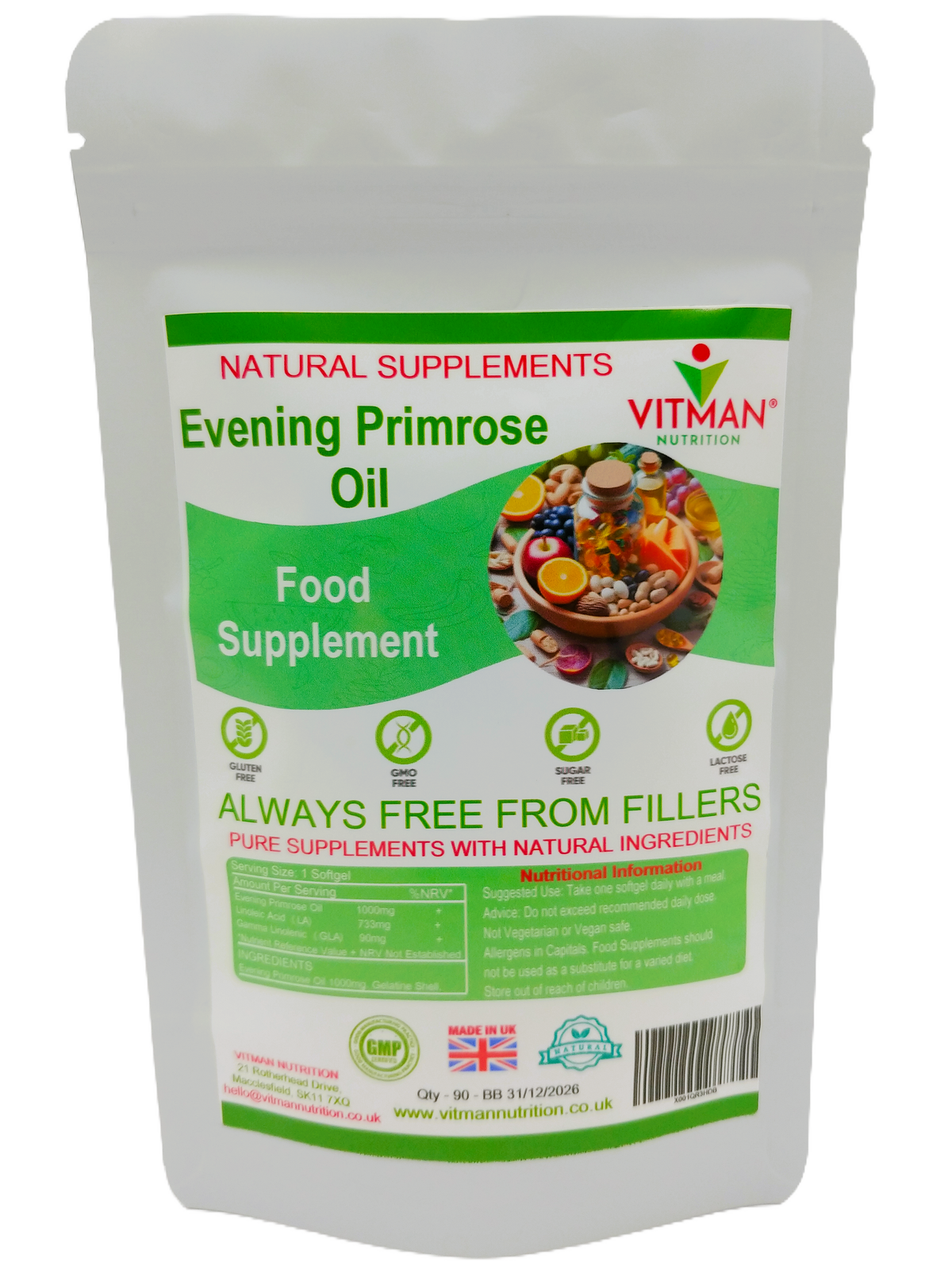 Pure Natural Evening Primrose Oil