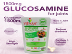 Glucosamine Sulphate 1500mg 2KCL - Joint & Anti inflammatory Support