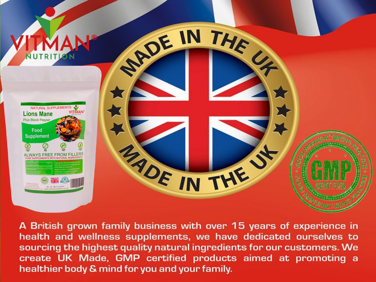 Pure Lions Mane Mushroom Extract 1000mg