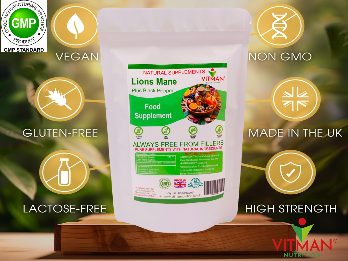 Pure Lions Mane Mushroom Extract 1000mg