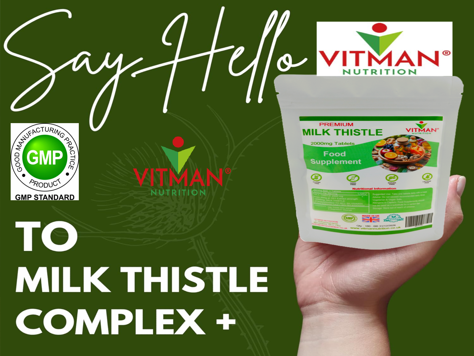 Natural Milk Thistle Tablets– VitMan Nutrition