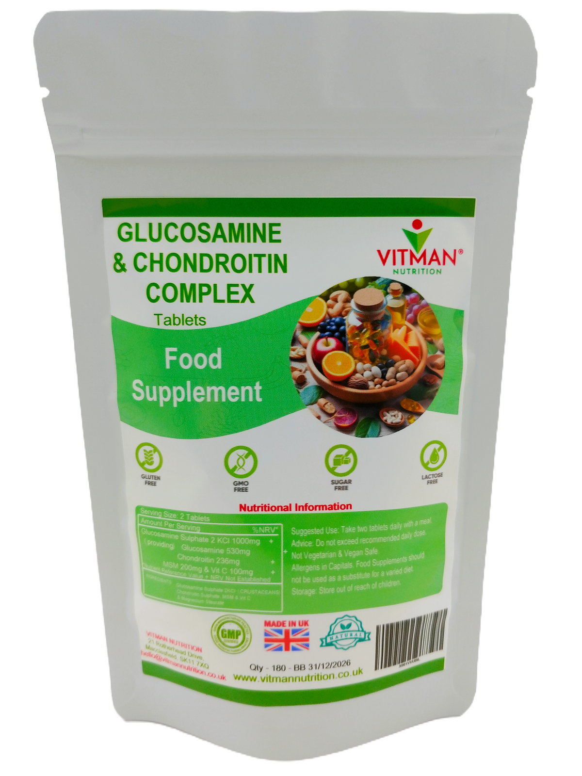 Glucosamine & Chondroitin MSM Complex - Joint & Anti inflammatory Support