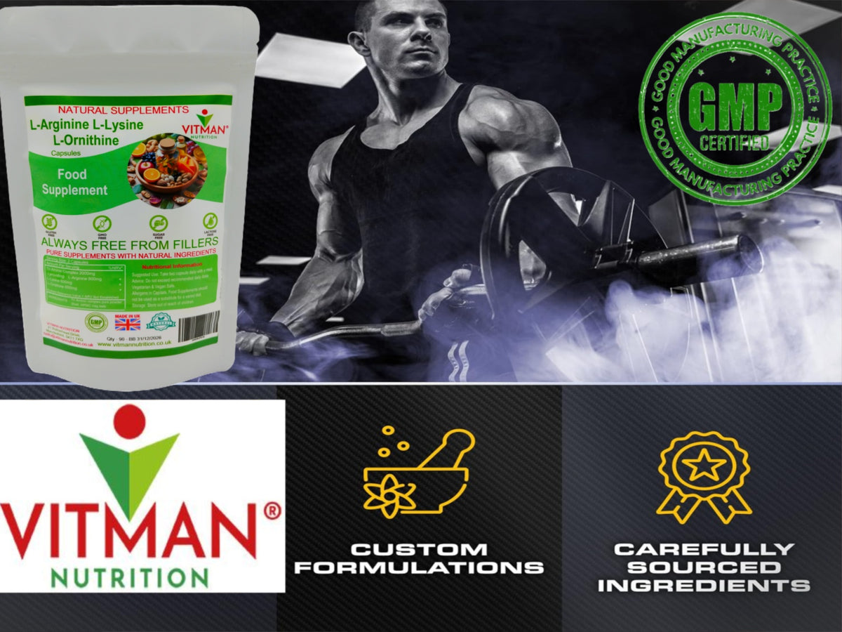 Pure Natural L-Arginine L-Lysine L-Ornithine
