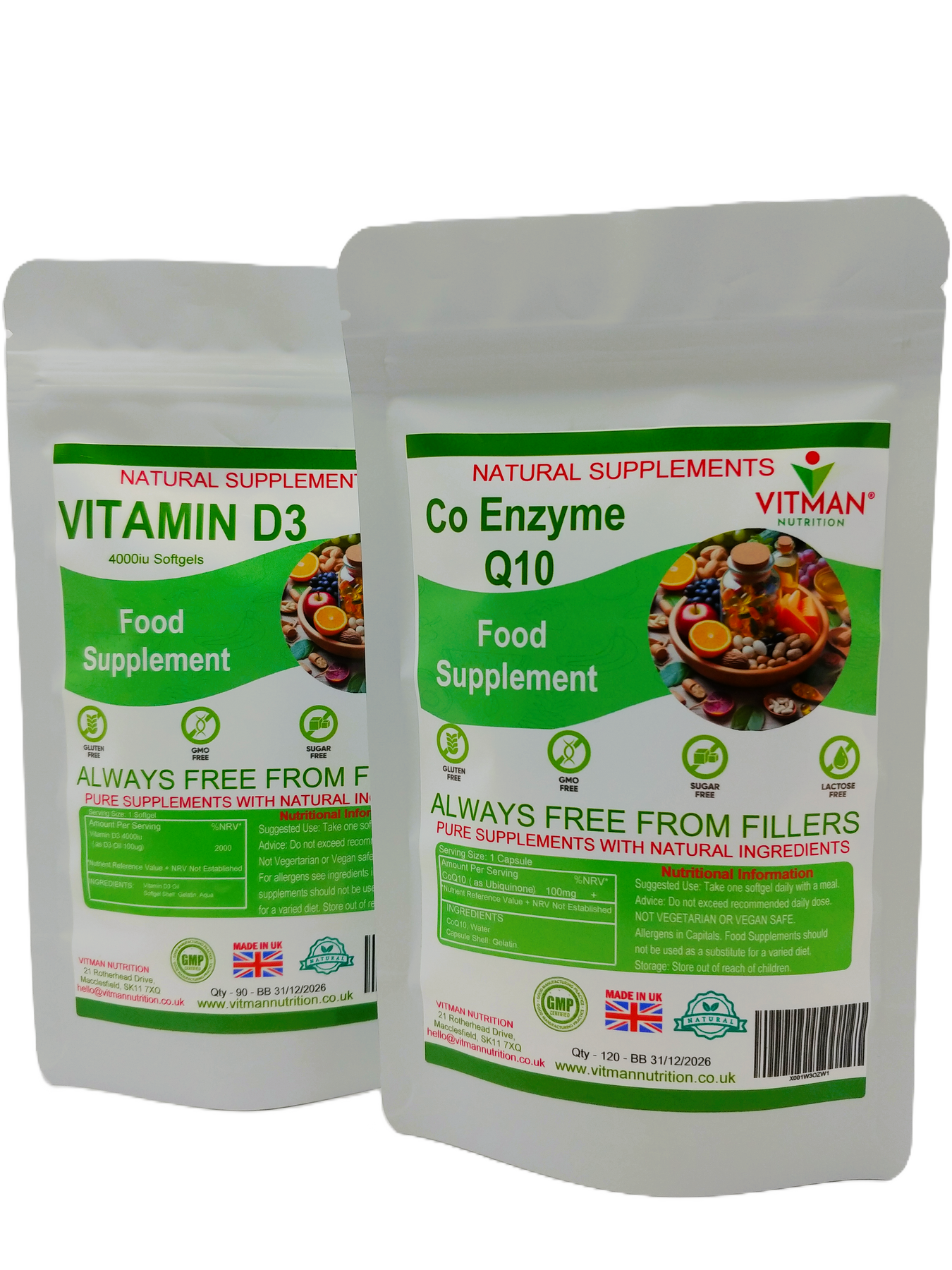 Pure Natural Q10 & D3 Booster Box Bundle– VitMan Nutrition