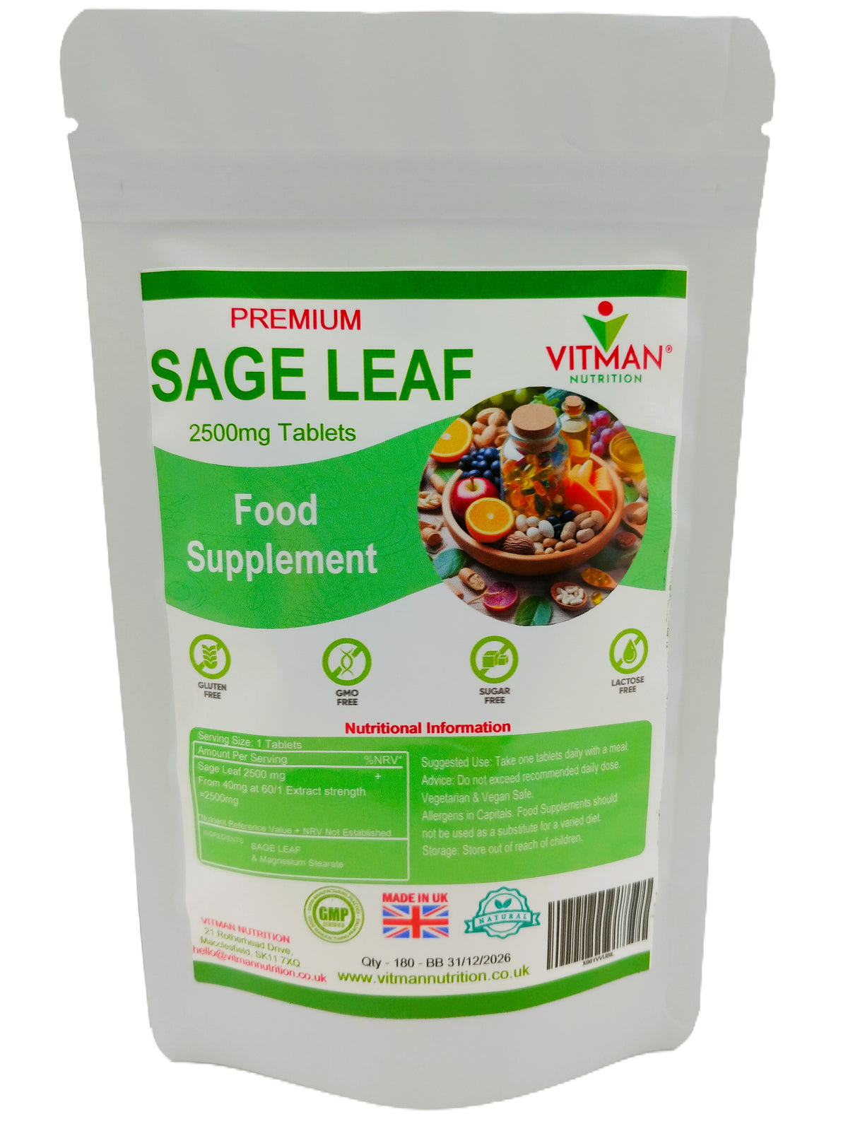 Sage Leaf Extract Tablets
