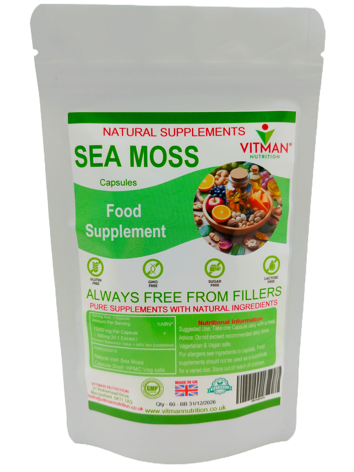 Natural Irish Sea Moss Capsules