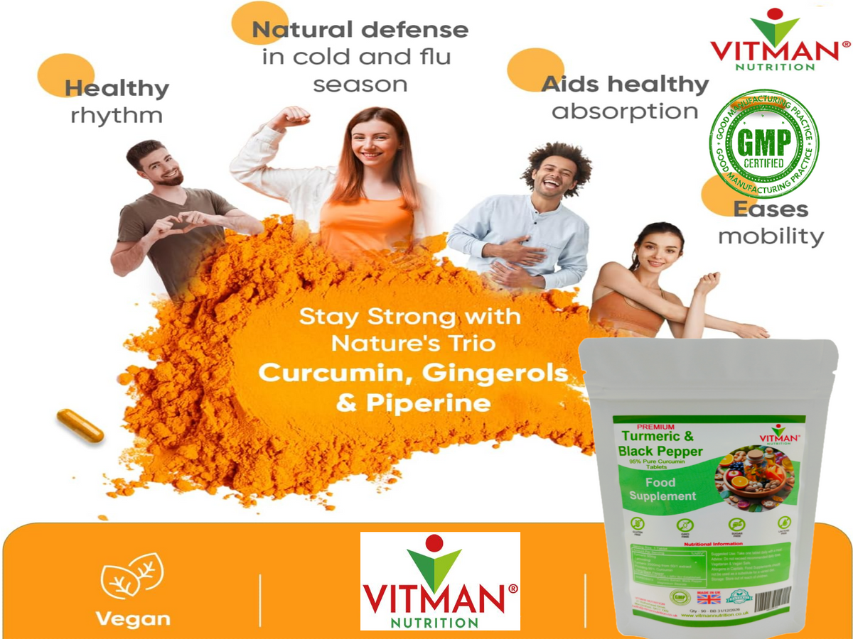 Pure Natural Turmeric & Black Pepper Tablets