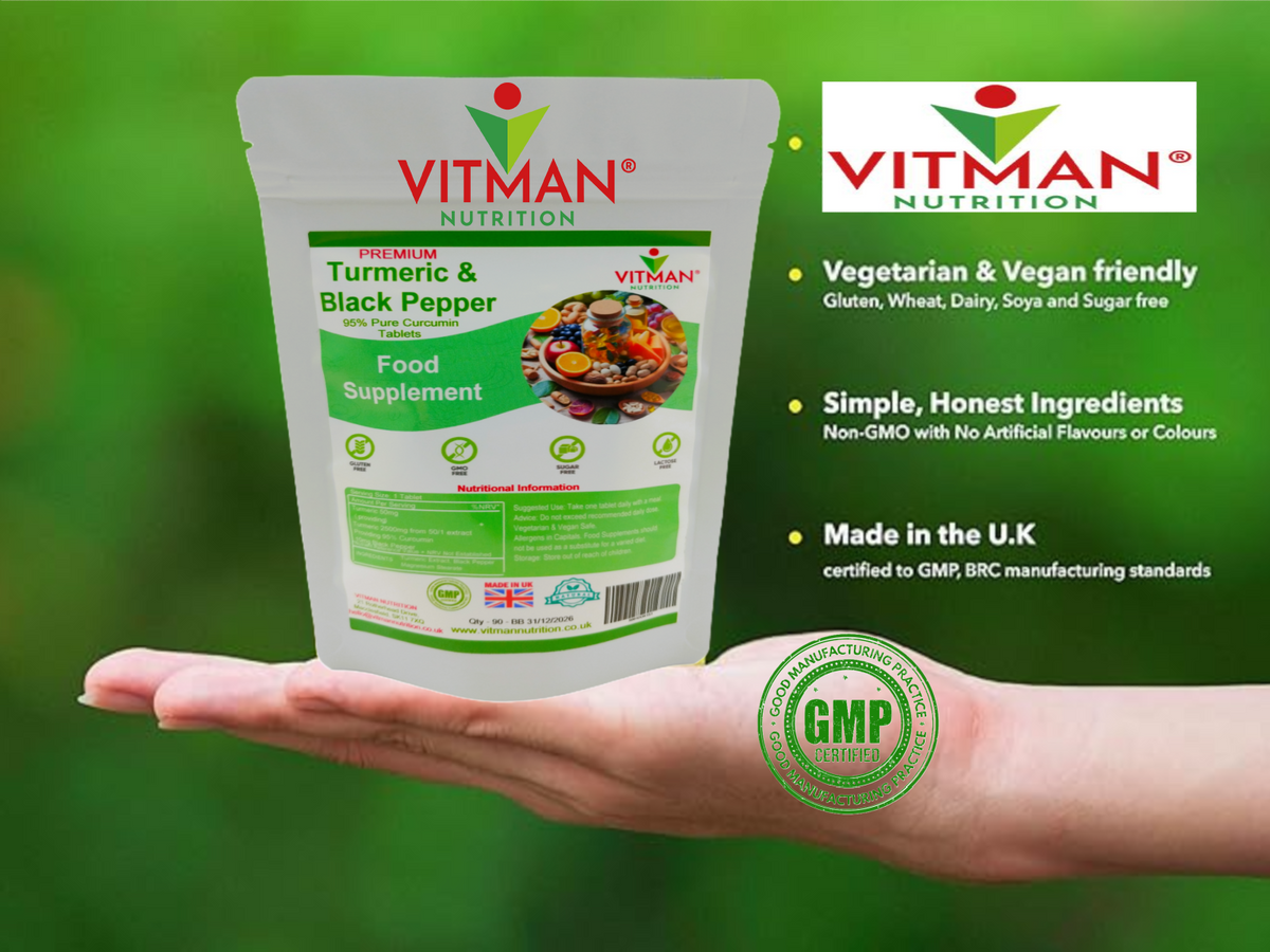 Pure Natural Turmeric & Black Pepper Tablets