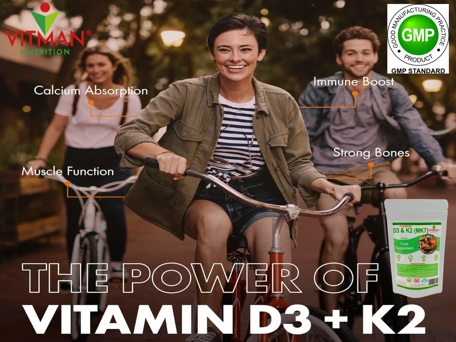 Pure Natural D3 & K2– VitMan Nutrition